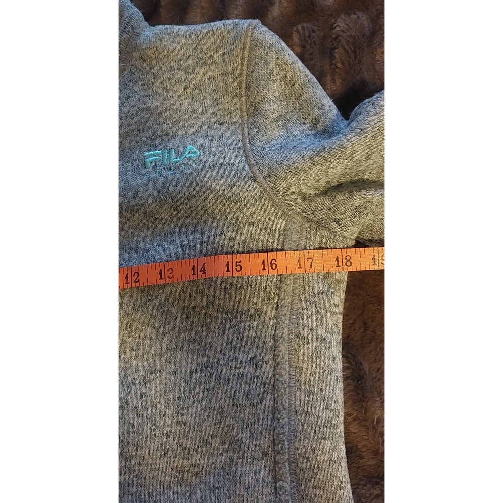 Fila Sport Grey Sweater-Size‎ Large Full Zip women's fleece #221C - Picture 5 of 8